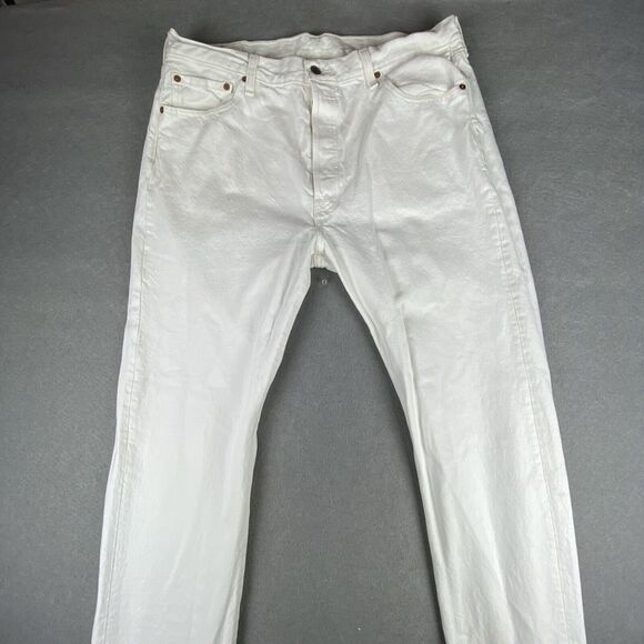 Levi's Men's Straight Jeans - White - Picture 2 of 9